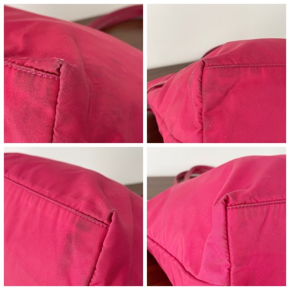 Prada pink Tessuto nylon and leather shoulder tote bag - Picture 5 of 14